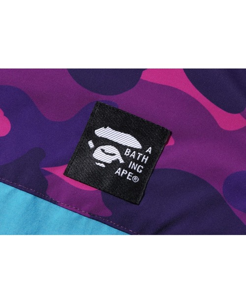 A BATHING APE(アベイシングエイプ)の「COLOR CAMO HOODIE JACKET K(ナイロンジャケット・キッズ・パープル/グリーン・140/120)」の6枚目の写真