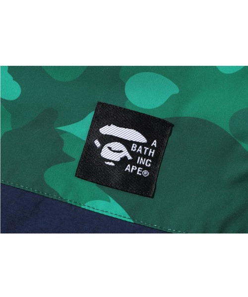 A BATHING APE(アベイシングエイプ)の「COLOR CAMO HOODIE JACKET K(ナイロンジャケット・キッズ・パープル/グリーン・140/120)」の7枚目の写真
