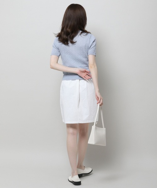 3.3 Field Trip （3.3フィールドトリップ）の「3.3 Field Trip／ラウントネッグニットT 2961743（ニット/セーター・レディース・ライトグレー/ブルー・FREE）」の6枚目の写真