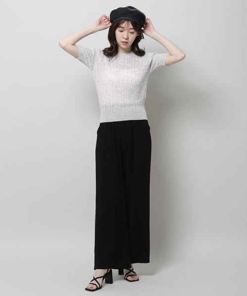 3.3 Field Trip （3.3フィールドトリップ）の「3.3 Field Trip／ラウントネッグニットT 2961743（ニット/セーター・レディース・ライトグレー/ブルー・FREE）」の12枚目の写真