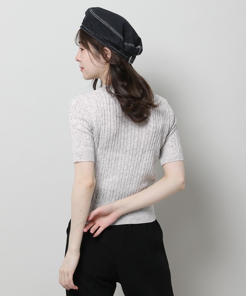 3.3 Field Trip （3.3フィールドトリップ）の「3.3 Field Trip／ラウントネッグニットT 2961743（ニット/セーター・レディース・ライトグレー/ブルー・FREE）」の19枚目の写真