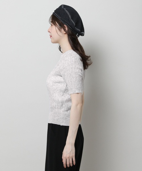 3.3 Field Trip （3.3フィールドトリップ）の「3.3 Field Trip／ラウントネッグニットT 2961743（ニット/セーター・レディース・ライトグレー/ブルー・FREE）」の22枚目の写真