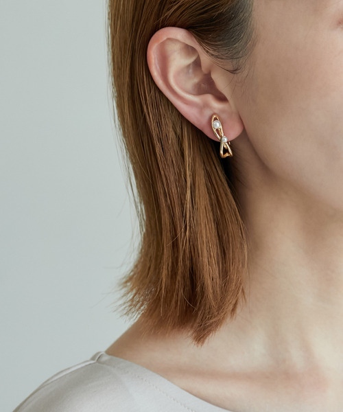 ROPE' PICNIC（ロペピクニック）の「メタルツイストパールイヤリング（イヤリング）」 WEAR