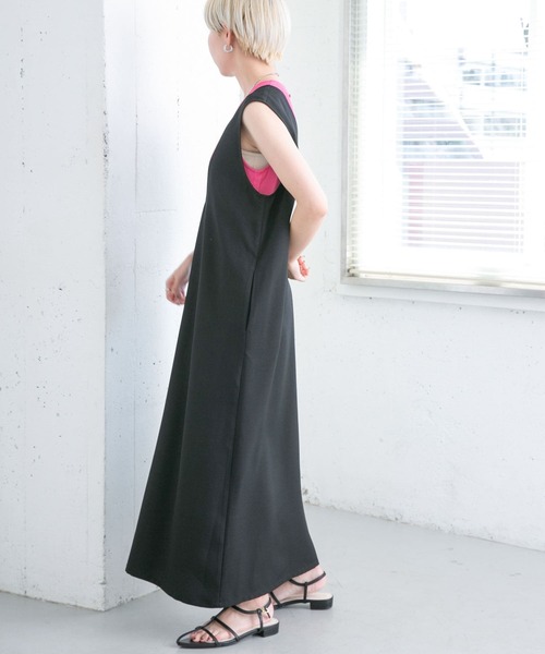 KBF（ケイビーエフ）の「2WAYジャンパースカート（ワンピース・レディース・チャコールグレー/ブラック/ベージュ系その他・ONE）」の8枚目の写真