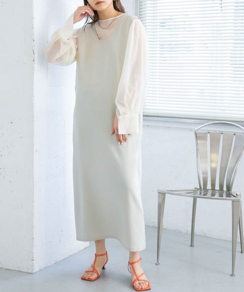 KBF（ケイビーエフ）の「2WAYジャンパースカート（ワンピース・レディース・チャコールグレー/ブラック/ベージュ系その他・ONE）」の13枚目の写真