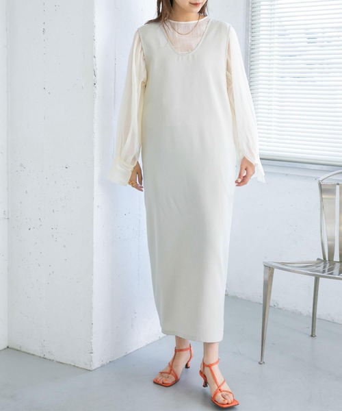 KBF（ケイビーエフ）の「2WAYジャンパースカート（ワンピース・レディース・チャコールグレー/ブラック/ベージュ系その他・ONE）」の14枚目の写真