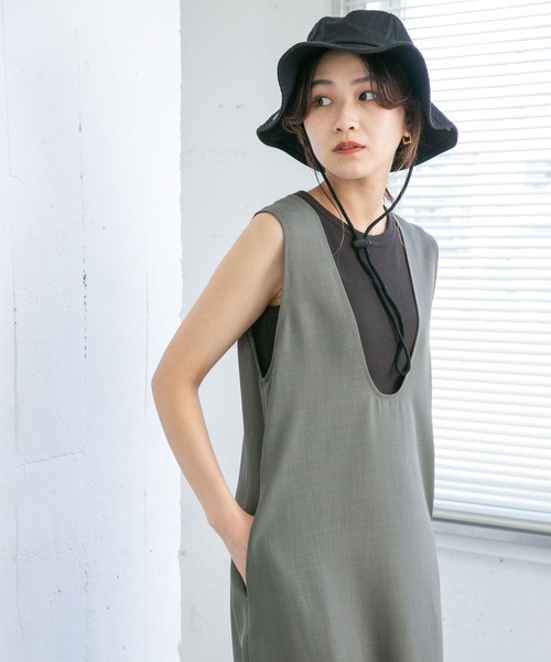 KBF（ケイビーエフ）の「2WAYジャンパースカート（ワンピース・レディース・チャコールグレー/ブラック/ベージュ系その他・ONE）」の20枚目の写真