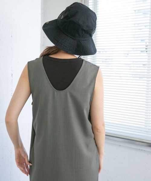 KBF（ケイビーエフ）の「2WAYジャンパースカート（ワンピース・レディース・チャコールグレー/ブラック/ベージュ系その他・ONE）」の22枚目の写真