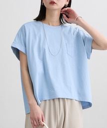 綿100% ゆるシルエット胸ポケット付Tシャツ