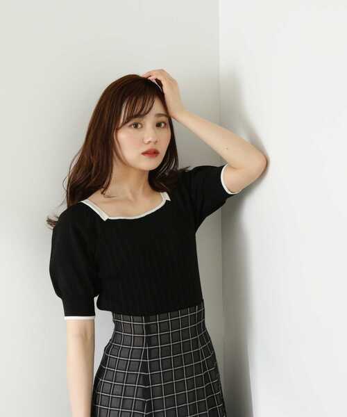PROPORTION BODY DRESSING(プロポーションボディドレッシング)の「ランダムリブバックリボンニット / 1213270702(ニット/セーター・レディース・ブラック/ピンク/グリーン/オフホワイト・FREE)」の12枚目の写真