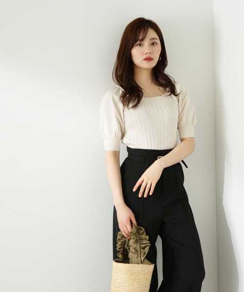 PROPORTION BODY DRESSING(プロポーションボディドレッシング)の「ランダムリブバックリボンニット / 1213270702(ニット/セーター・レディース・ブラック/ピンク/グリーン/オフホワイト・FREE)」の13枚目の写真