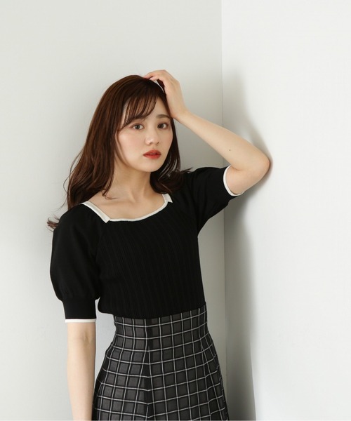 PROPORTION BODY DRESSING(プロポーションボディドレッシング)の「ランダムリブバックリボンニット / 1213270702(ニット/セーター・レディース・ブラック/ピンク/グリーン/オフホワイト・FREE)」の19枚目の写真