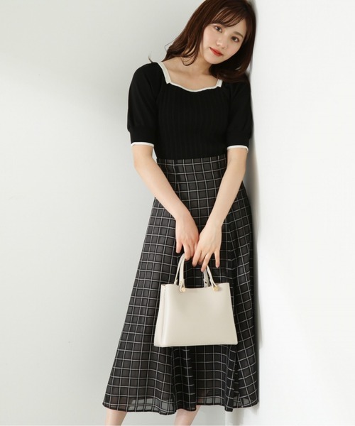 PROPORTION BODY DRESSING(プロポーションボディドレッシング)の「ランダムリブバックリボンニット / 1213270702(ニット/セーター・レディース・ブラック/ピンク/グリーン/オフホワイト・FREE)」の9枚目の写真