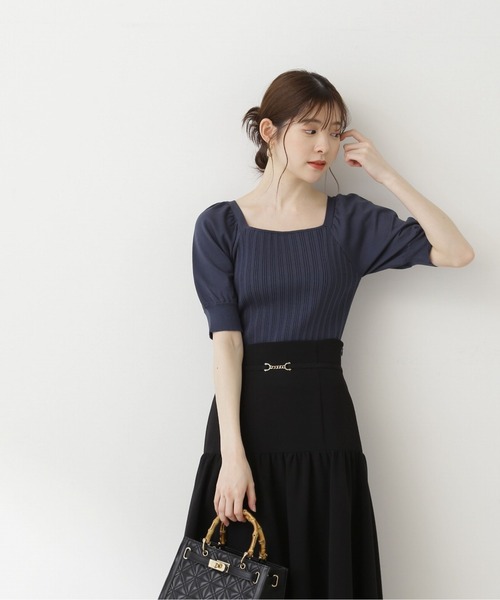 PROPORTION BODY DRESSING(プロポーションボディドレッシング)の「ランダムリブバックリボンニット / 1213270702(ニット/セーター・レディース・ブラック/ピンク/グリーン/オフホワイト・FREE)」の20枚目の写真