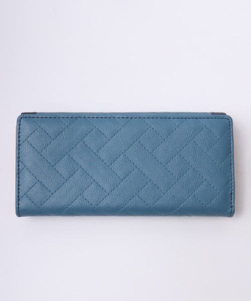 【Moana】Sea Long Wallet 長財布 ブルー MOAMOA お金をサッと取り出せるLFファスナー ロングウォレット