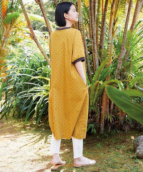 Sunny clouds（サニークラウズ）の「サニークラウズ　　ヤシの実玉ワンピース〈レディース〉（ワンピース・レディース・イエロー・MEDIUM/LARGE/X-LARGE/XX-LARGE/NM）」の3枚目の写真