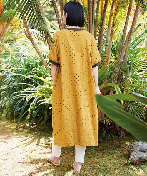 Sunny clouds（サニークラウズ）の「サニークラウズ　　ヤシの実玉ワンピース〈レディース〉（ワンピース・レディース・イエロー・MEDIUM/LARGE/X-LARGE/XX-LARGE/NM）」の5枚目の写真
