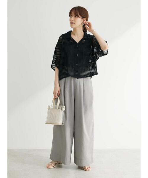 ELENCARE DUE（エレンカーレデュエ）の「・ELENCARE　DUE　メッシュレースシャツ（シャツ/ブラウス・レディース・ブラック/アイボリー・FREE）」の3枚目の写真