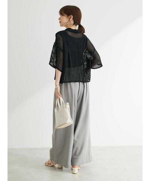 ELENCARE DUE（エレンカーレデュエ）の「・ELENCARE　DUE　メッシュレースシャツ（シャツ/ブラウス・レディース・ブラック/アイボリー・FREE）」の5枚目の写真