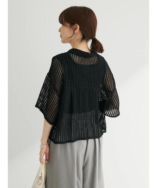 ELENCARE DUE（エレンカーレデュエ）の「・ELENCARE　DUE　メッシュレースシャツ（シャツ/ブラウス・レディース・ブラック/アイボリー・FREE）」の8枚目の写真