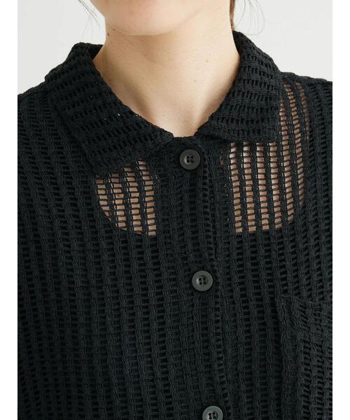 ELENCARE DUE（エレンカーレデュエ）の「・ELENCARE　DUE　メッシュレースシャツ（シャツ/ブラウス・レディース・ブラック/アイボリー・FREE）」の9枚目の写真