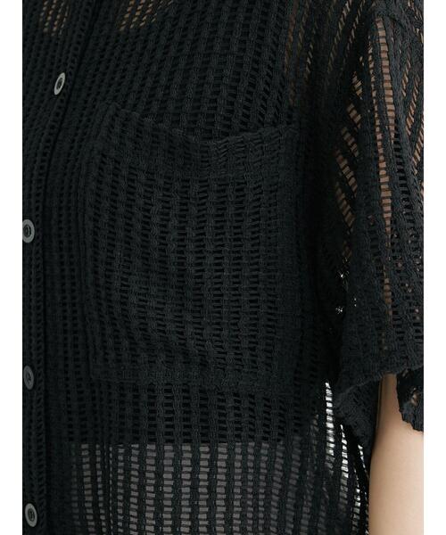 ELENCARE DUE（エレンカーレデュエ）の「・ELENCARE　DUE　メッシュレースシャツ（シャツ/ブラウス・レディース・ブラック/アイボリー・FREE）」の11枚目の写真