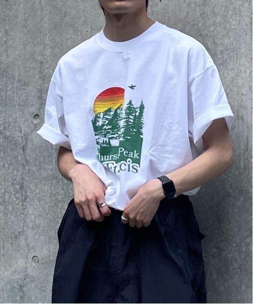 niko and...（ニコアンド）の「レトロデザインプリントＴ（Tシャツ/カットソー・メンズ・チャコール/その他1/その他2/ブルー/イエロー/オレンジ・LARGE/MEDIUM）」の5枚目の写真