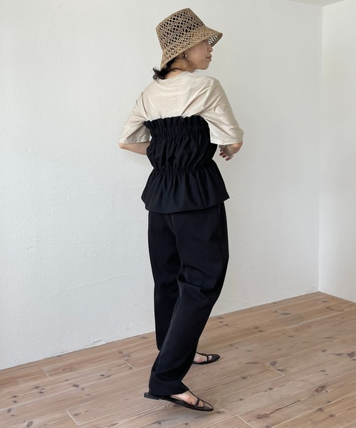 wee9s(ウィークス)の「plus one bustier / プラスワンビスチェ(ベスト・レディース・ブラック/アイボリー/ベージュ/ネイビー・FREE)」の17枚目の写真