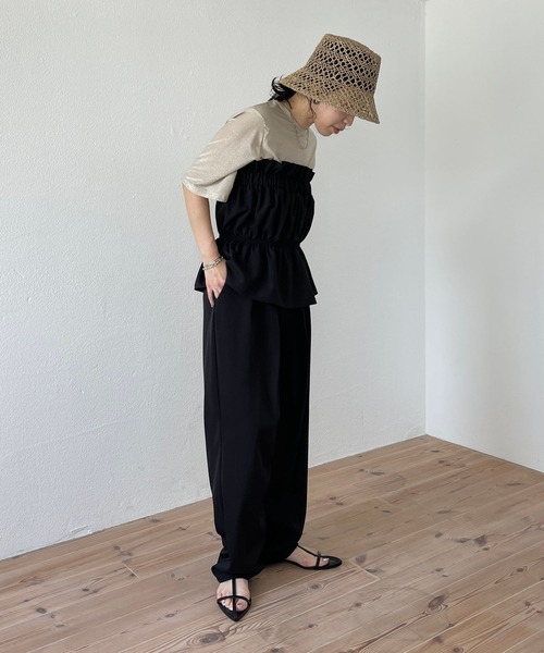 wee9s(ウィークス)の「plus one bustier / プラスワンビスチェ(ベスト・レディース・ブラック/アイボリー/ベージュ/ネイビー・FREE)」の9枚目の写真