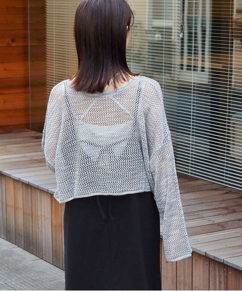 tiptop（ティップトップ）の「MIXリボン2wayカーディガン（カーディガン/ボレロ・レディース・ブルー/ブラック/グレー・FREE）」の12枚目の写真