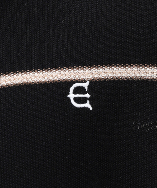 evisen エビセン　ポロシャツ　ブラック　善　悪　　ロゴ　L Evisen Skateboards ゑ（エビセン）REPETITION KNIT POLO SHIRT