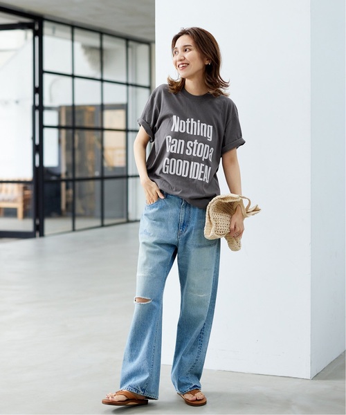 FRAMeWORK(フレームワーク)の「≪WEB限定追加≫【BETTER THAN GOOD/ベターザングッド】NCSGI TEE2(Tシャツ/カットソー・レディース・ホワイト/グレー・FREE)」の3枚目の写真