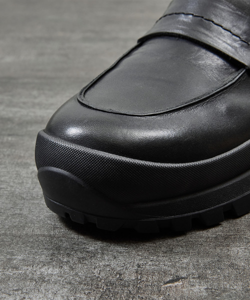 PADRONE（パドローネ）の「PADRONE パドローネ / LOAFERS with VIBRAM SOLE ビブラムソールローファー 日本製 / PU8840-2002（ローファー・メンズ・ブラック・40/41/42/43）」の19枚目の写真