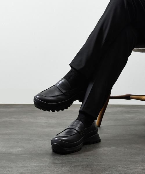 PADRONE(パドローネ)の「PADRONE パドローネ / LOAFERS with VIBRAM SOLE ビブラムソールローファー 日本製 / PU8840-2002(ローファー・メンズ・ブラック・40/41/42/43)」の17枚目の写真