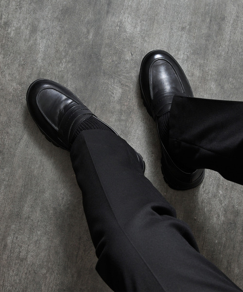 PADRONE(パドローネ)の「PADRONE パドローネ / LOAFERS with VIBRAM SOLE ビブラムソールローファー 日本製 / PU8840-2002(ローファー・メンズ・ブラック・40/41/42/43)」の19枚目の写真