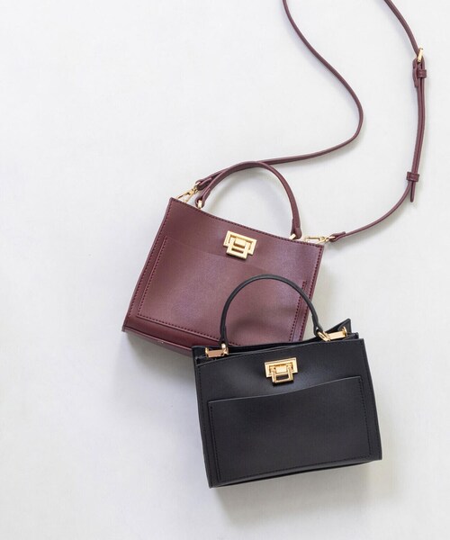 NATURAL BEAUTY BASIC（ナチュラルビューティーベーシック）の「◇【美人百花12月号・Oggi掲載】ブリジットショルダー（ショルダーバッグ・レディース・ブラック/グレー/ボルドー/ブルー・ﾌﾘ-）」の8枚目の写真