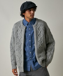 SHETLAND WOOL FISHERMAN ZIP UP / フィッシャーマンズセーター