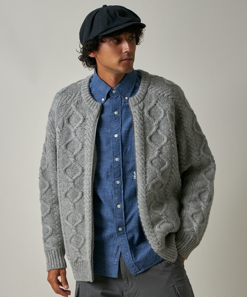 FIDELITY（フィデリティ）の「SHETLAND WOOL FISHERMAN ZIP UP