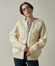 SHETLAND WOOL FISHERMAN ZIP UP / フィッシャーマンズセーター