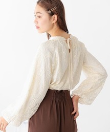 mysty woman | 起毛レースボリュームスリーブブラウス　974827(シャツ/ブラウス)