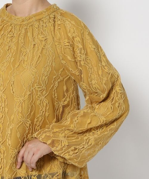 mysty woman（ミスティウーマン）の「起毛レースボリュームスリーブブラウス　974827（シャツ/ブラウス・レディース・マスタード/アイボリー/ブラック・FREE）」の22枚目の写真