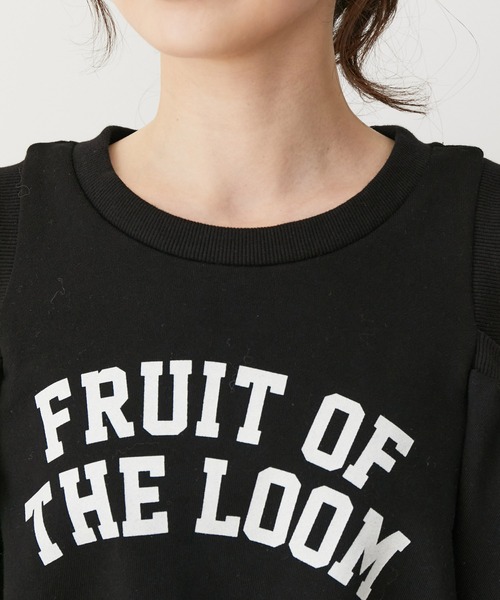 VIS（ビス）の「【FRUIT OF THE LOOM別注】オープンショルダースウェット（スウェット・レディース・グレー/ブラック/ミント・FREE）」の19枚目の写真
