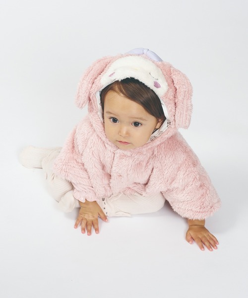 kids zoo(キッズズー)の「kid'szoo×Sanrio characters サンリオキャラクターボアマント・ケープ(ポンチョ・キッズ・オフホワイト/ラベンダー/ピンク/ブルー/イエロー・S/M)」の5枚目の写真