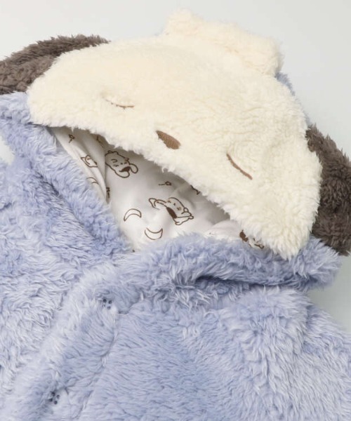 kids zoo(キッズズー)の「kid'szoo×Sanrio characters サンリオキャラクターボアマント・ケープ(ポンチョ・キッズ・オフホワイト/ラベンダー/ピンク/ブルー/イエロー・S/M)」の10枚目の写真