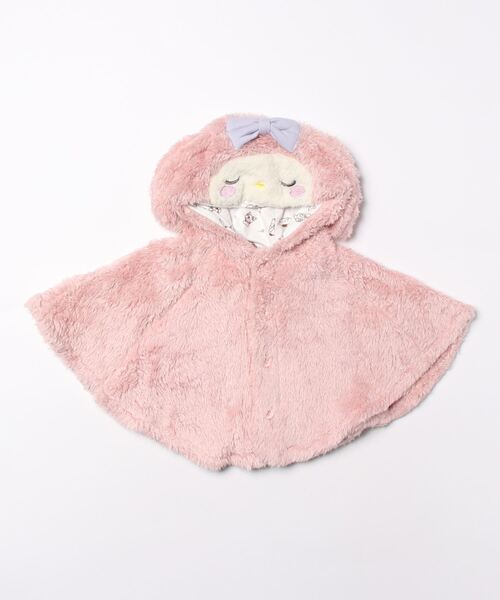 kids zoo(キッズズー)の「kid'szoo×Sanrio characters サンリオキャラクターボアマント・ケープ(ポンチョ・キッズ・オフホワイト/ラベンダー/ピンク/ブルー/イエロー・S/M)」の8枚目の写真