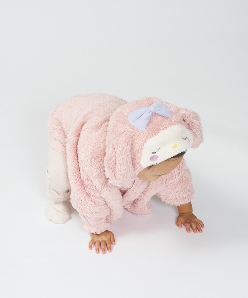 kids zoo(キッズズー)の「kid'szoo×Sanrio characters サンリオキャラクターボアマント・ケープ(ポンチョ・キッズ・オフホワイト/ラベンダー/ピンク/ブルー/イエロー・S/M)」の13枚目の写真