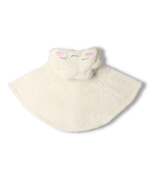 kids zoo(キッズズー)の「kid'szoo×Sanrio characters サンリオキャラクターボアマント・ケープ(ポンチョ・キッズ・オフホワイト/ラベンダー/ピンク/ブルー/イエロー・S/M)」の9枚目の写真