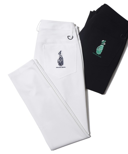 BENCH AT THE GREENE GOLF(ベンチアットザグリーンゴルフ)の「BENCH AT THE GREENE GOLF /LD 5POCKET GOLF PANTS/ゴルフウェア 防シワ・UVカット・接触冷感 ストレッチ(その他パンツ・レディース・ネイビー/ブラック/ホワイト・X-SMALL/SMALL/MEDIUM)」の2枚目の写真