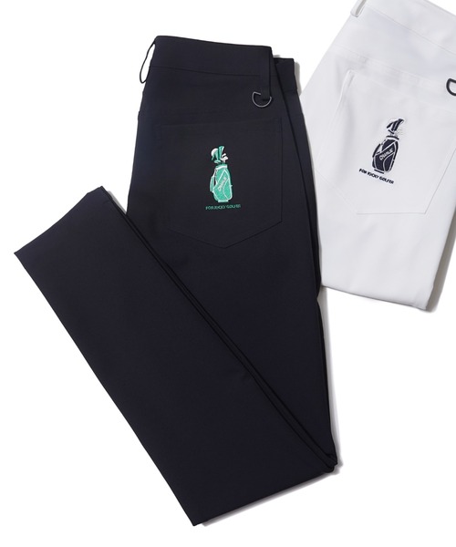BENCH AT THE GREENE GOLF(ベンチアットザグリーンゴルフ)の「BENCH AT THE GREENE GOLF /LD 5POCKET GOLF PANTS/ゴルフウェア 防シワ・UVカット・接触冷感 ストレッチ(その他パンツ・レディース・ネイビー/ブラック/ホワイト・X-SMALL/SMALL/MEDIUM)」の1枚目の写真