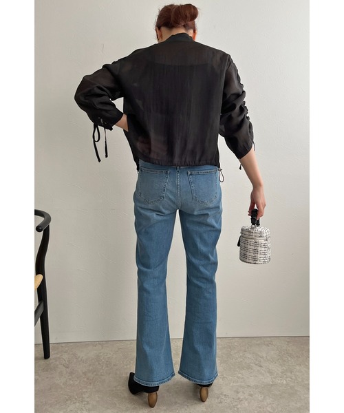 palm RICHE(ポームリシュ)の「ドロストポイントシアーブルゾン(ブルゾン・レディース・ブラック/オフホワイト・M)」の20枚目の写真